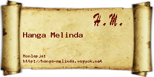 Hanga Melinda névjegykártya